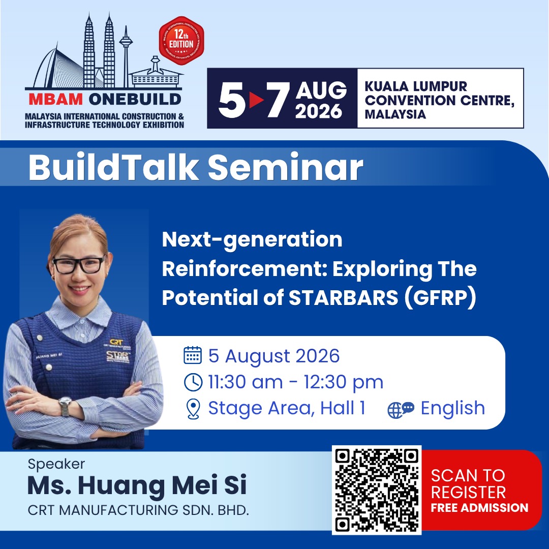 CRT Showcases STARBARS at MBAM OneBuild 2026 with Ms. Huang Mei Si as BuildTalk Speaker Image 1
