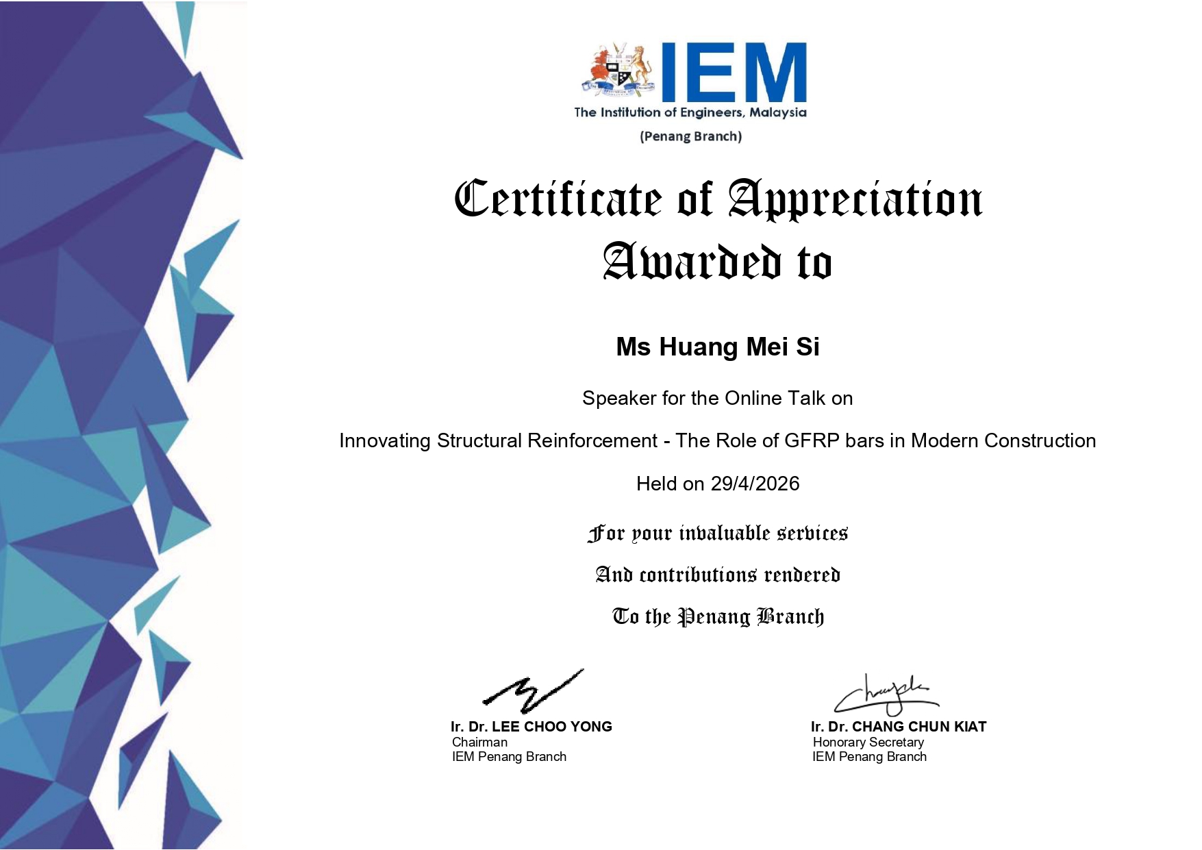 Technical Webinar with IEM Penang Image 1